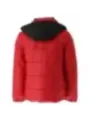 Rote Herren-Pufferjacke mit Kapuze