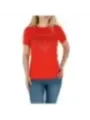 Rotes Guess T-Shirt mit Strasssteinen