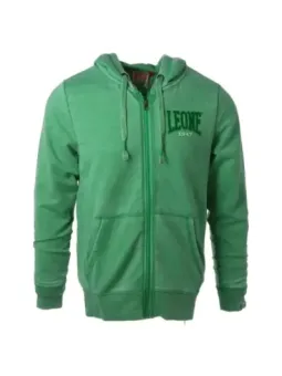 Grüne Kapuzenjacke Leone 1947 Stickerei