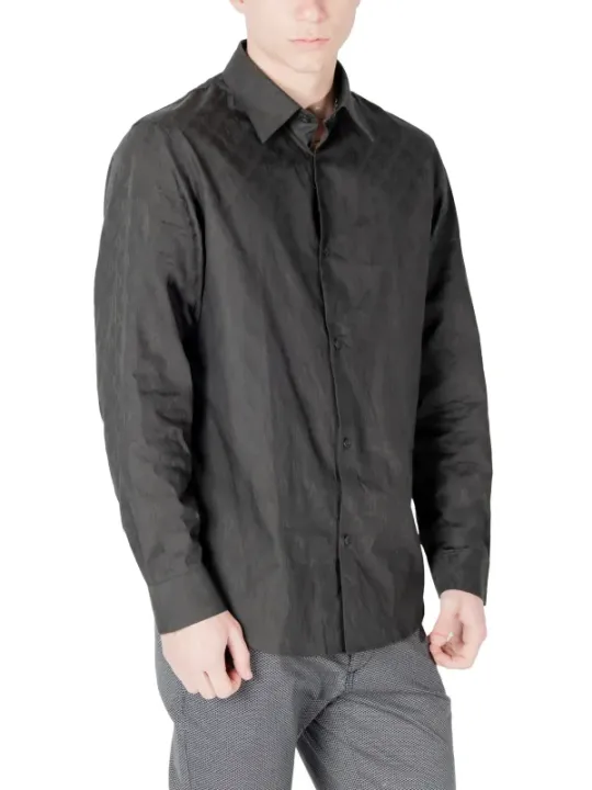 Schwarzes Armani Exchange Hemd klassisch
