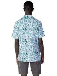 Blühendes Hemd mit Pinguin-Motiv