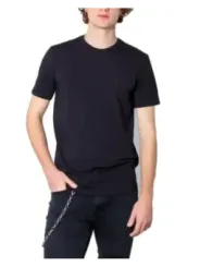 Dunkelgraues Armani Exchange Baumwoll-T-Shirt