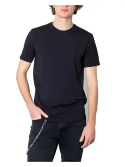 Dunkelgraues Armani Exchange Baumwoll-T-Shirt