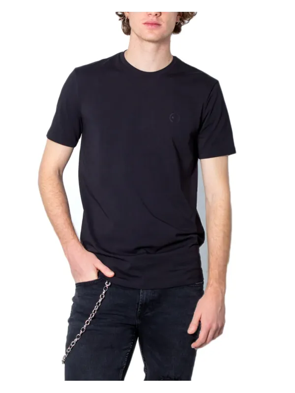 Dunkelgraues Armani Exchange Baumwoll-T-Shirt