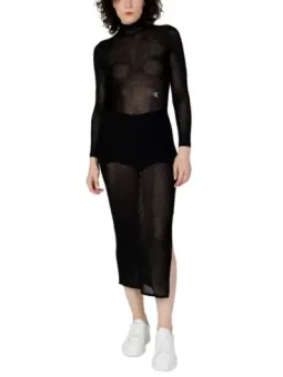 Schwarzes, transparentes Calvin Klein Kleid