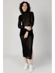 Schwarzes, transparentes Calvin Klein Jeans Kleid