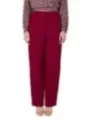 Burgundy Hosen mit gemustertem Oberteil