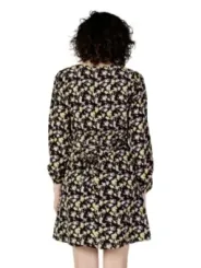 Blumiges, schwarzes Jacqueline De Yong Kleid