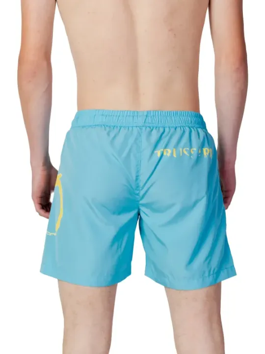 Leichte blaue Badehose mit Logo