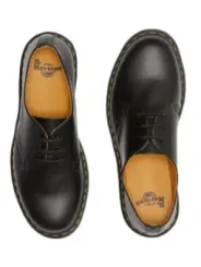 Schwarze Leder Dr. Martens Halbschuhe