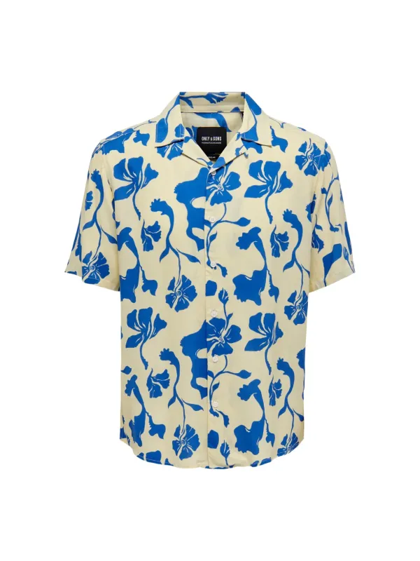 Blumiges Kurzarmhemd von Only & Sons