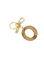 Leder Schlüsselanhänger mit Geo-Print