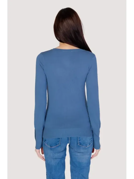 Guess blauer Langarm-Pullover Hemd