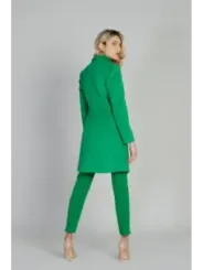 Grüner Damenanzug, elegante Businessmode