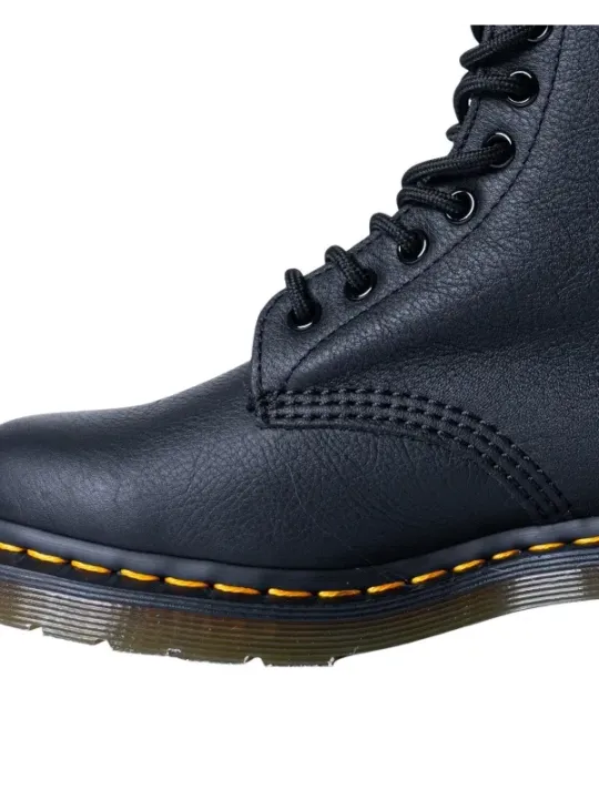 Schwarze Dr. Martens Lederstiefel