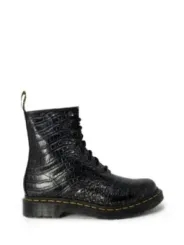 Schwarze Dr. Martens Krokodil-Stiefel