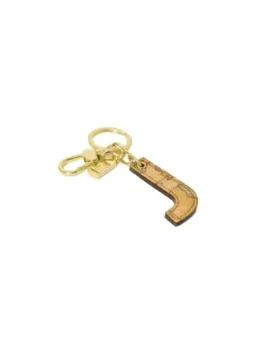 Goldene Fragezeichen-Schlüsselanhänger aus Korkleder