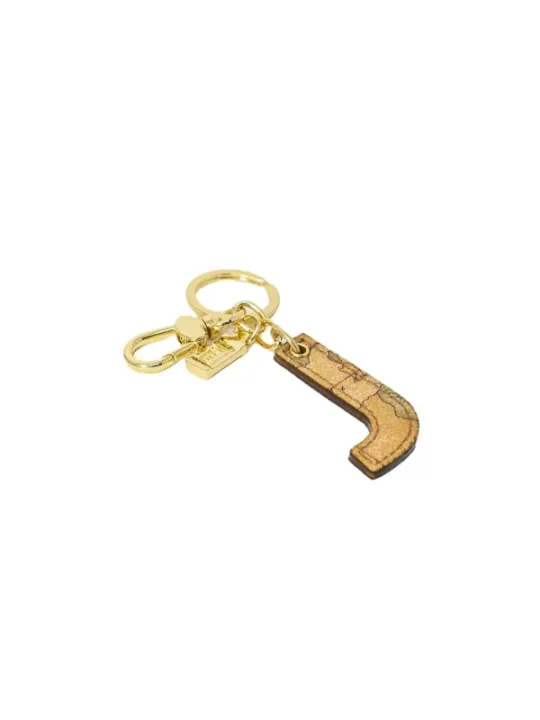 Goldene Fragezeichen-Schlüsselanhänger aus Korkleder