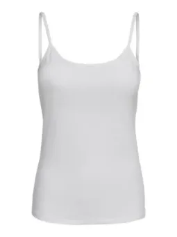 Weißes Tanktop mit Spaghettiträgern