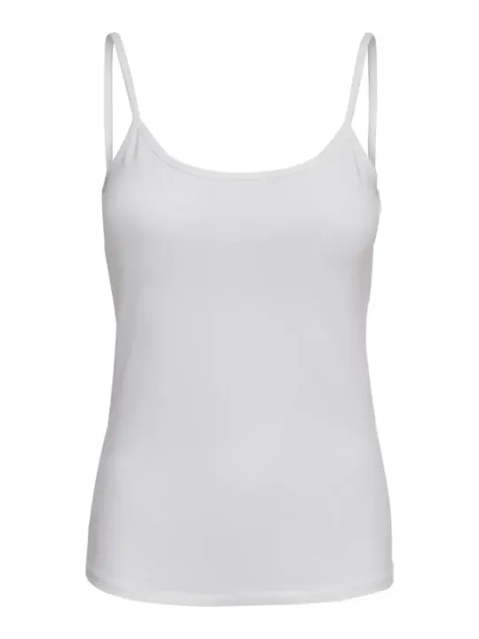 Weißes Tanktop mit Spaghettiträgern