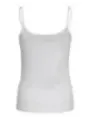 Weißes Damen-Tanktop mit Zierstreifen