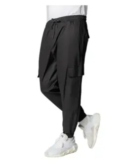 Dunkle graue Hosen mit Kordelzug