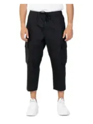 Schwarze Cargo Hose mit Bündchen