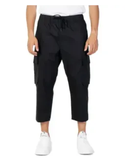 Schwarze Cargo Hose mit Bündchen