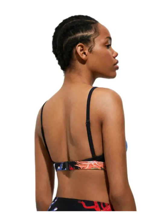 Desigual Sport-BH, rot-weißes Design