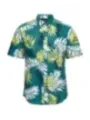 Teil Teal Tropical Hemd Herren