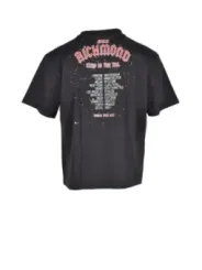 Schwarzes T-Shirt mit Galaxie-Design