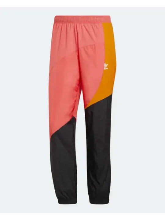 Adidas winddichte Sport-Laufhose orange-schwarz