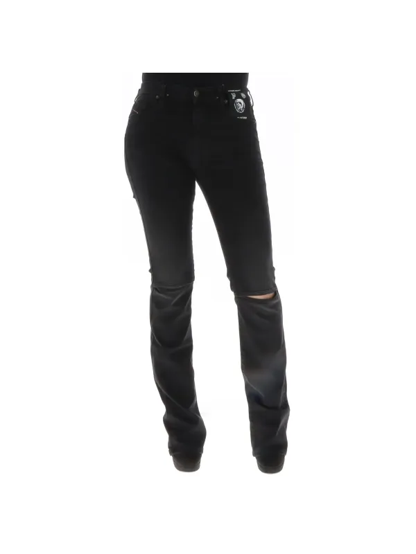Diesel schwarze Skinny Jeans mit Löchern