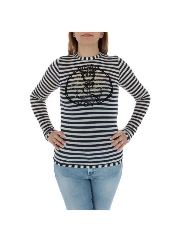 Pinko gestreiftes Shirt mit Grafik