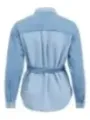 Helle blaue Vila Jeanshemd mit Gürtel
