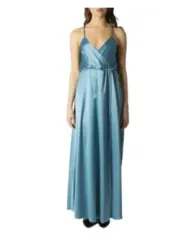 Satin V-Ausschnitt Abendkleid Hanny Deep