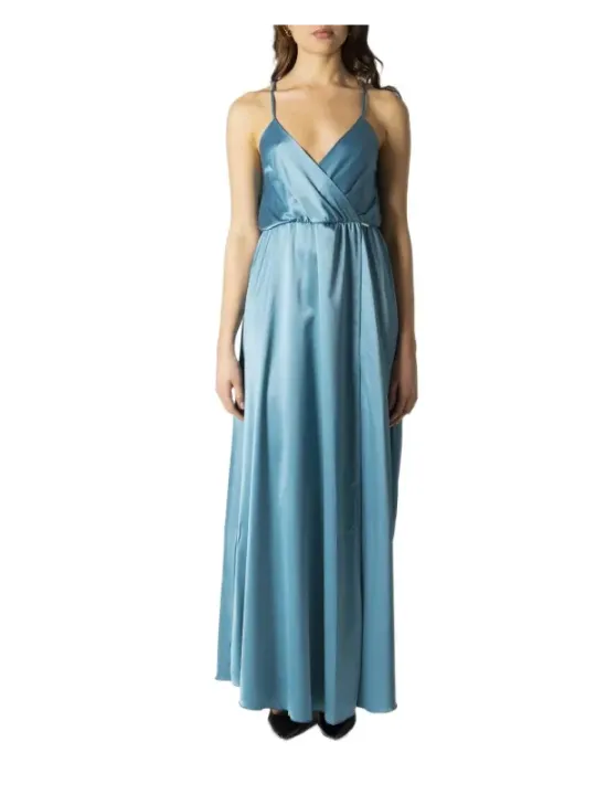 Satin V-Ausschnitt Abendkleid Hanny Deep