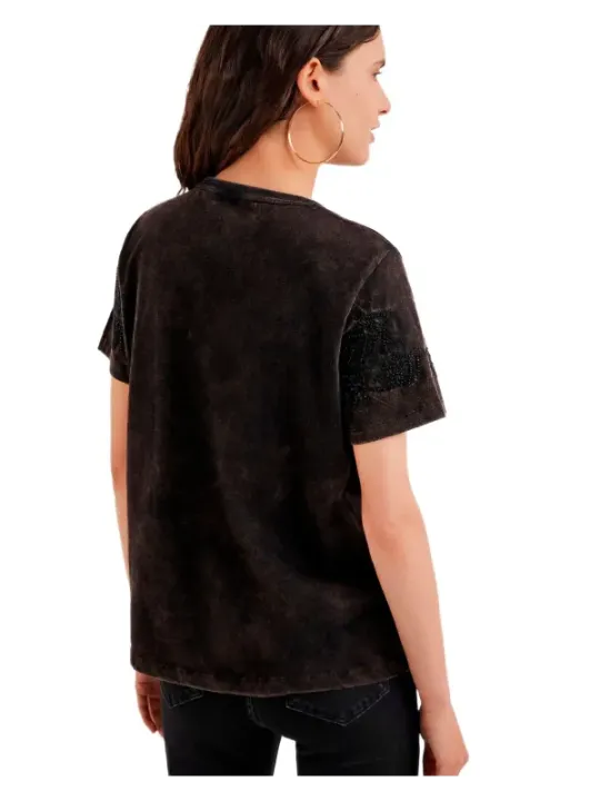 Graues Desigual-T-Shirt mit Logo