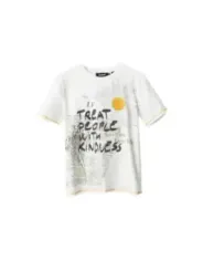 Weißes T-Shirt mit Blumendesign