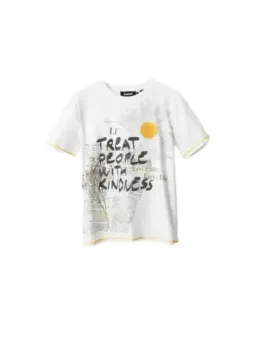 Weißes T-Shirt mit Blumendesign