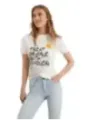Desigual T-Shirt mit freundlichem Text
