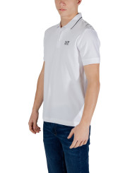 Weißes EA7 Polohemd mit Logo