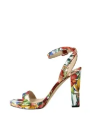 Florale Knöchelriemen High Heels