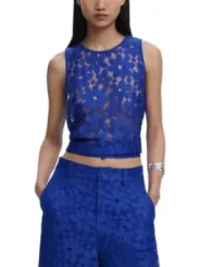 Blauer Blumenspitze Zwei-Teiler Desigual