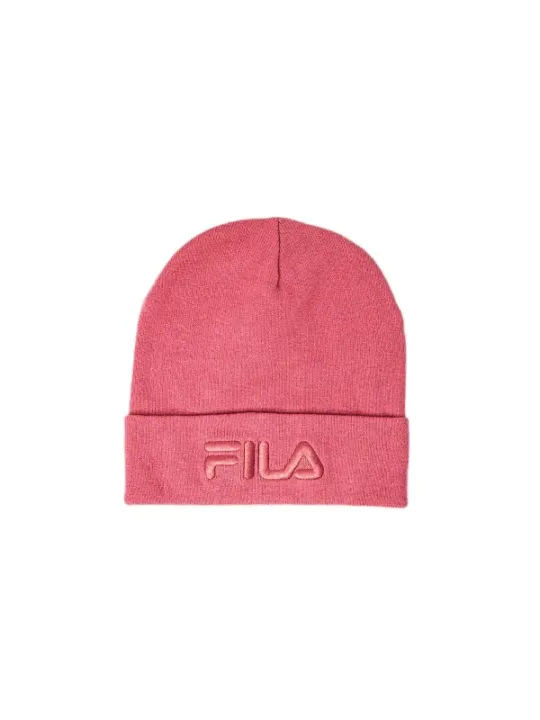 Pink gestrickte Fila Beanie Mütze