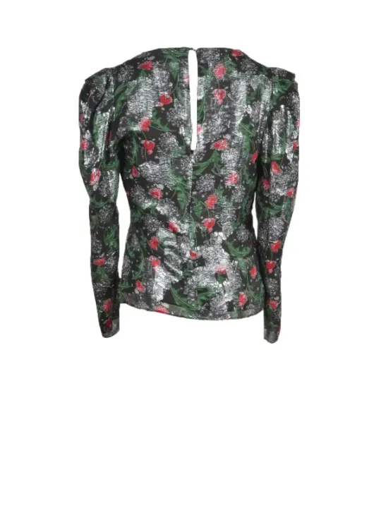 Rosenmuster V-Ausschnitt Damenbluse Patrizia Pepe