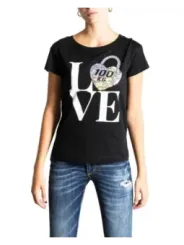 Love Moschino Herzschloss T-Shirt Damen