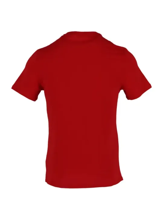 Rotes Baumwoll-T-Shirt mit Reißverschluss