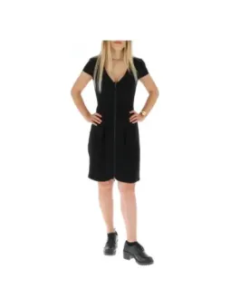 Schwarzes V-Ausschnitt-Kleid Armani Exchange