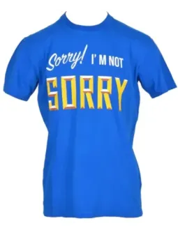 Royalblaue T-Shirt mit frechem Aufdruck